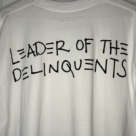 Virgil Abloh x Kid Cudi T-Shirt Men's Large White Pulling Strings Short Sleeve - Picture 6 of 6